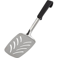 Click for a bigger picture.Genware Plastic Handle Slotted Turner Black