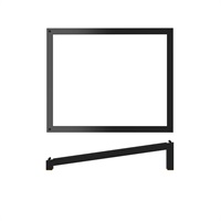 Click for a bigger picture.Black Luxor Metal GN1/2 Angled Riser 32.5 x 26.5 x 7cm