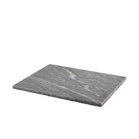 Click for a bigger picture.GenWare Dark Grey Marble Platter 32 x 26cm GN 1/2