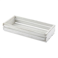 Click for a bigger picture.Genware White Wash Wooden Crate 25 x 12 x 5cm