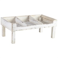 Click for a bigger picture.White Wash Wooden Display Crate Stand