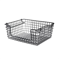 Click for a bigger picture.GenWare Black Wire Open Sided Display Basket GN1/2