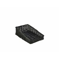 Click for a bigger picture.Wicker Display Basket Black 40X25X12cm