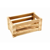 Click for a bigger picture.Genware Rustic Wooden Crate 27 x 16 x 12cm