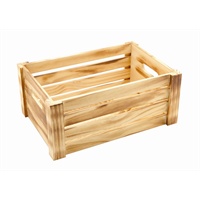 Click for a bigger picture.Genware Rustic Wooden Crate 34 x 23 x 15cm