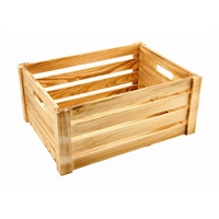 Click for a bigger picture.Genware Rustic Wooden Crate 41 x 30 x 18cm