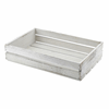 Genware White Wash Wooden Crate 35 x 23 x 8cm