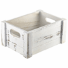 Genware White Wash Wooden Crate 22.8x16.5x11cm