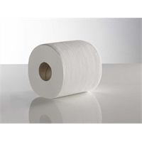 Click for a bigger picture.White 2ply centre feed roll emb 150m pack 6