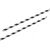 Click for a bigger picture.Black & White paper straws 8" Pk 250