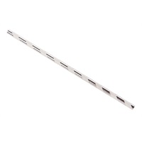 Click for a bigger picture.8" White & silver paper straws Pk 250