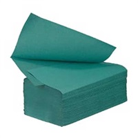 Click for a bigger picture.1ply green v fold handtowel Pk 3600