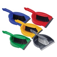 Click for a bigger picture.Dustpan & stiff brush set blue