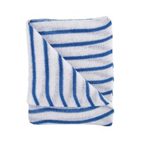 Click for a bigger picture.14"x12" stripe blue dishcloth Pk 10