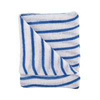 Click for a bigger picture.14"x12" stripe blue dishcloth Pk 10