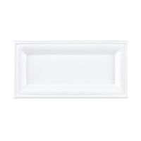 Click for a bigger picture.26 cm x 13cm Rectangular Bagasse Plate Pk 500