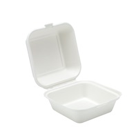 Click for a bigger picture.6" Bagasse Burger Box Pk 500