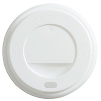 Click for a bigger picture.Compostable White Domed Sip-thru Lid For 8oz Cup Pk 1000