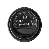 Click for a bigger picture.Compostable White Domed Sip-thru Lid For 10-16oz Cup Pk 1000