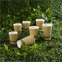 Click for a bigger picture.10oz Kraft Ripple Wall Hot Drink Cup Pk 500