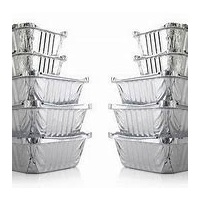 Click for a bigger picture.No 6a poly coated lid for 7" x 4" foil container Pk 500