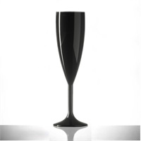 Click for a bigger picture.Elite black 6oz premium champagne flute Pk 12