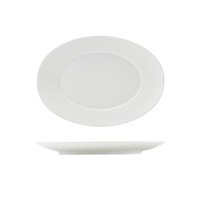Click for a bigger picture.GenWare Porcelain Winged Oval Plate 28cm/ 11"
