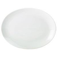 Click for a bigger picture.Genware Porcelain Oval Plate 36cm/ 14"