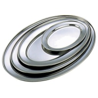 Click for a bigger picture.GenWare Stainless Steel Oval Flat 25.5cm/10"