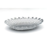 Click for a bigger picture.S/St.Oval Basket 11.3/4"X9.1/4"