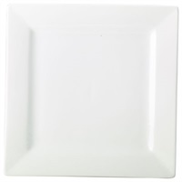 Click for a bigger picture.Genware Porcelain Square Plate 26cm/ 10.25"