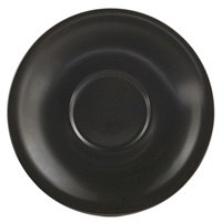 Click for a bigger picture.Genware Porcelain Matt Black Saucer 12cm/4.75"