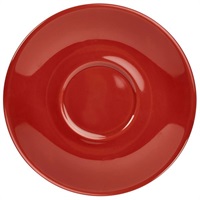 Click for a bigger picture.Genware Porcelain Red Saucer 12cm/4.75"