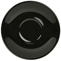 Click for a bigger picture.Genware Porcelain Black Saucer 13.5cm/5.25"
