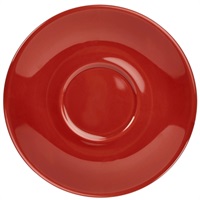 Click for a bigger picture.Genware Porcelain Red Saucer 13.5cm/5.25"