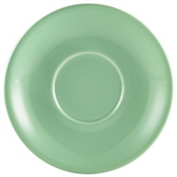 Click for a bigger picture.Genware Porcelain Green Saucer 14.5cm/5.75"