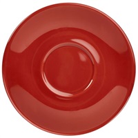 Click for a bigger picture.Genware Porcelain Red Saucer 16cm/6.25"