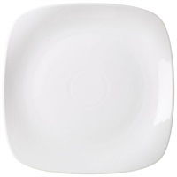 Click for a bigger picture.Genware Porcelain Rounded Square Plate 17cm/ 6.5"