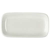 Click for a bigger picture.Genware Porcelain Rounded Rectangular Plate 19.5 x 10cm/ 7.75 x 4"