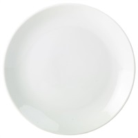 Click for a bigger picture.Genware Porcelain Coupe  Plate 24cm/ 9.5"