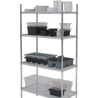 Click for a bigger picture.GenWare 4 Tier Wire Racking 91 x 45 x 183cm