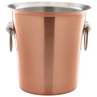 Click for a bigger picture.GenWare Copper Plated Wine Bucket With Ring Handles