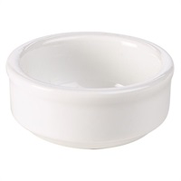 Click for a bigger picture.Genware Porcelain Mustard/ Butter/ Sauce Dish 6cm/ 2.25"