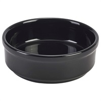 Click for a bigger picture.Genware Porcelain Black Round Dish 10cm/ 4"