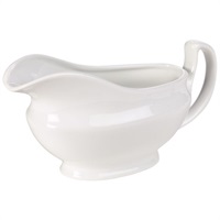 Click for a bigger picture.Genware Porcelain Sauce Boat 14cl/5oz