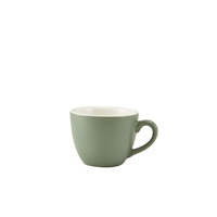 Click for a bigger picture.GenWare Porcelain Matt Sage Bowl Shaped Cup 9cl/ 3oz
