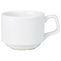 Click for a bigger picture.Genware Porcelain Stacking Cup 20cl/7oz