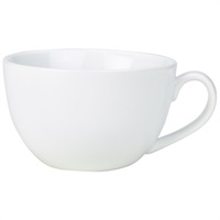 Click for a bigger picture.Genware Porcelain Bowl Shaped Cup 17.5cl/ 6oz