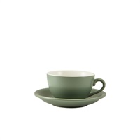 Click for a bigger picture.GenWare Porcelain Matt Sage Bowl Shaped Cup 17.5cl/ 6oz