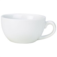 Click for a bigger picture.Genware Porcelain Bowl Shaped Cup 25cl/8.75oz